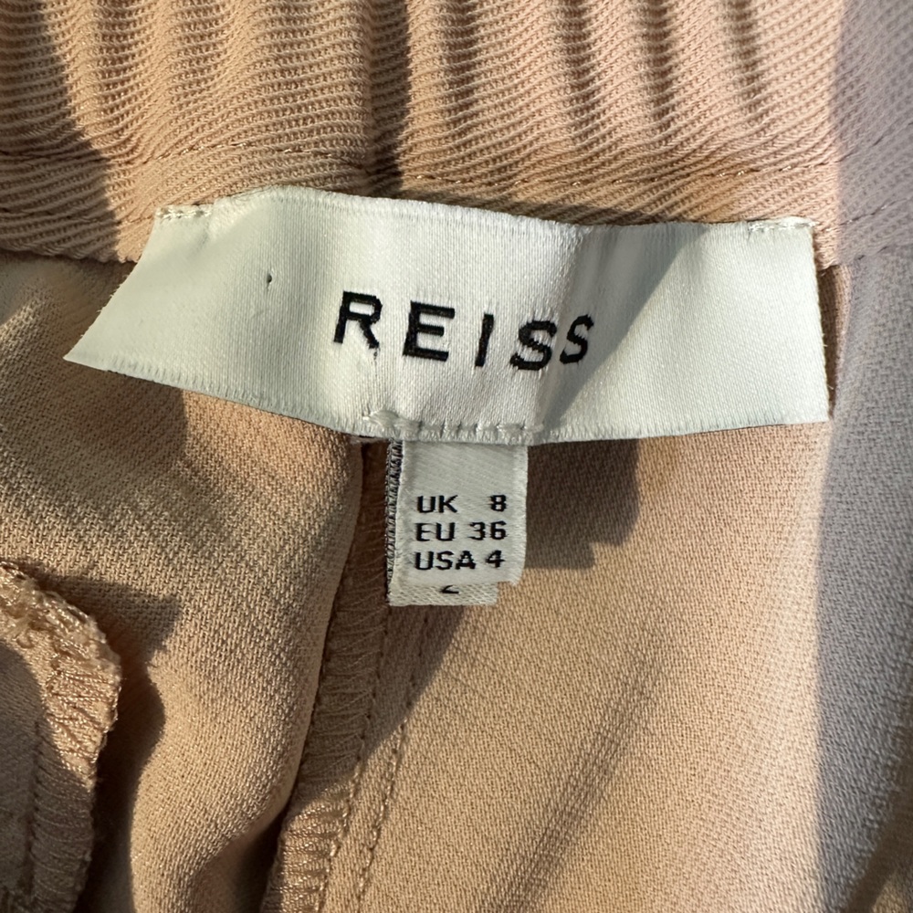 Reiss Hailey Pull On Trousers Nude Pink Colour Pockets Recycled Polyester 4 - Picture 8 of 11